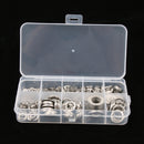 Flat Washers Spring Lock Washers Assortment Kit Stainless Steel M2.5 M3 M/4 M5 M6 M8 M10 - 260pcs Pack with Storage Case
