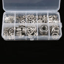 Flat Washers Spring Lock Washers Assortment Kit Stainless Steel M2.5 M3 M/4 M5 M6 M8 M10 - 260pcs Pack with Storage Case