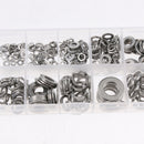 Flat Washers Spring Lock Washers Assortment Kit Stainless Steel M2.5 M3 M/4 M5 M6 M8 M10 - 260pcs Pack with Storage Case