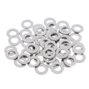 M6 Stainless Steel Flat Washers Insulation Gaskets Metal Pads Set of 50 Pieces