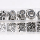 Flat Washer Solid Steel Home Common Use Hardware Accessories M2, M2.5, M3, M/4, M5, M6, M8, M10 400PCS Pack