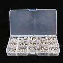 360pcs Stainless Steel Hardware Flat Spring Lock Washers Bolt Nut M5/4/3 Home Common Use Hardware