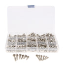 360pcs Stainless Steel Hardware Flat Spring Lock Washers Bolt Nut M5/4/3 Home Common Use Hardware