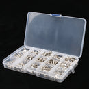 360pcs Stainless Steel Hardware Flat Spring Lock Washers Bolt Nut M5/4/3 Home Common Use Hardware