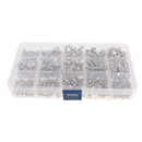 360pcs Stainless Steel Hardware Flat Spring Lock Washers Bolt Nut M5/4/3 Home Common Use Hardware