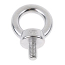 2 Pieces M6 304 Stainless Steel Lifting Eye Bolts Ring Screws, Marine Grade