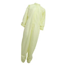 Antistatic Industrial Chemical Protective Suit Coverall Cloth Light Yellow, Wearable
