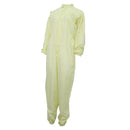 Antistatic Industrial Chemical Protective Suit Coverall Cloth Light Yellow, Wearable