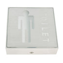 LED Aluminum Male Men Restroom Sign Toilet Sign WC Sign for Public Toilet, Energy-Saving