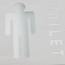 LED Aluminum Male Men Restroom Sign Toilet Sign WC Sign for Public Toilet, Energy-Saving