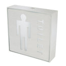 LED Aluminum Male Men Restroom Sign Toilet Sign WC Sign for Public Toilet, Energy-Saving