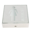 LED Aluminum Female Women Restroom Sign Toilet Sign WC Sign for Public Toilet, Energy-Saving