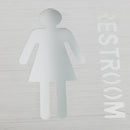 LED Aluminum Female Women Restroom Sign Toilet Sign WC Sign for Public Toilet, Energy-Saving
