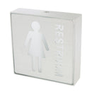 LED Aluminum Female Women Restroom Sign Toilet Sign WC Sign for Public Toilet, Energy-Saving