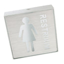 LED Aluminum Female Women Restroom Sign Toilet Sign WC Sign for Public Toilet, Energy-Saving