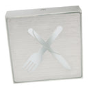 LED Light Luminous Aluminum Cutlery Knives and Forks Sign for Restaurant Bar Hotel, Easy to Install
