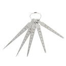 Set Of 5pcs 1-10mm Taper Feeler Gauge Stainless Steel Integration with the function of angle square and ruler