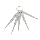 Set Of 5pcs 1-10mm Taper Feeler Gauge Stainless Steel Integration with the function of angle square and ruler
