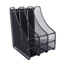 3 Tier Mesh Metal File Organizer Holder Office Desk Bookend Magazine Rack, Will not scratch with the desktop, mesh hollow design