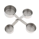 4 Pieces Kitchen Stainless Steel Measuring Cups (ml And Cup) Easy to clean: dishwasher safe