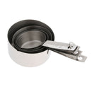 4 Pieces Kitchen Stainless Steel Measuring Cups (ml And Cup) Easy to clean: dishwasher safe