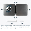 Stainless Steel Double Glass Door Sliding Door Lock No Punching, Easy to Install, 10mm-12mm