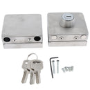 Stainless Steel Double Glass Door Sliding Door Lock No Punching, Easy to Install, 10mm-12mm