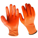 6 Pair Nylon PVC Protective Safety Work Gloves Wearable Oil & Water Proof, for Gardening Farming Handling