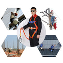 2m Fall Protection Full Body Safety Harness with Double Ropes Big Hooks, 100kg, Comfort, Firm Wear Resistant
