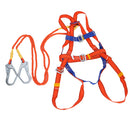 2m Fall Protection Full Body Safety Harness with Double Ropes Big Hooks, 100kg, Comfort, Firm Wear Resistant
