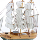 Mediterranean Style Handmade Wooden Sailboat Model Decor Boat Gifts 30cm