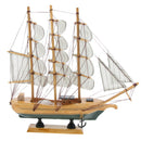 Mediterranean Style Handmade Wooden Sailboat Model Decor Boat Gifts 30cm