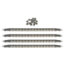 4pcs 15-Hole Hive Cell Bar Frames Combs With 50pcs Plastic Cell Cups, for production of royal jelly and breeding of queen bees
