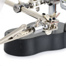LED Light Hands Free Magnifier Magnifying Glass Stand Soldering Station, 3.5X 65mm (diameter) and 12X 17mm small magnifying lens