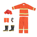 Firemaster Men Orange Work Coverall Fire Suit Boots for Small Firestation
