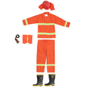 Firemaster Men Orange Work Coverall Fire Suit Boots for Small Firestation