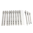 Premium 30 Pieces Stainless Steel Medicine Spoon Lab Micro Spatula Spoon Scoop S M L