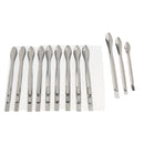 Premium 30 Pieces Stainless Steel Medicine Spoon Lab Micro Spatula Spoon Scoop S M L