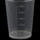 10pcs 50ml Plastic Liquid Measuring Cups Graduated Laboratory Bottle Lab for School Lab Supplies