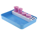 Thickened ABS Medical Dental Instrument Disinfection Tray Box with Bottles, High Temperature Resistant