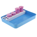 Thickened ABS Medical Dental Instrument Disinfection Tray Box with Bottles, High Temperature Resistant