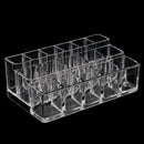 Lipstick Holder Display Stand 16 Deep Slot Acrylic Makeup Organizer Clear