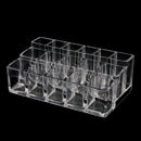 Lipstick Holder Display Stand 16 Deep Slot Acrylic Makeup Organizer Clear