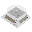 Solar Powered Rotating Rotary Phone Jewelry Display Plate Stand Silver
