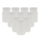 10x 60ml Plastic Wide Mouth Laboratory Reagent Bottle Sample Sealling Bottle