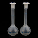 2 Pieces Laboratory 50ml Plastic Clear Long Neck Volumetric Measuring Flask, Thick Wall