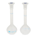 2 Pieces Laboratory 50ml Plastic Clear Long Neck Volumetric Measuring Flask, Thick Wall