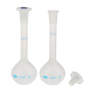 2 Pieces Laboratory 50ml Plastic Clear Long Neck Volumetric Measuring Flask, Thick Wall