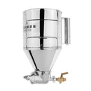 3.5L Stainless Steel Air Hopper Spray Gun Gravity Feed Wall Painting Sprayer with 3 Nozzles