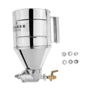 3.5L Stainless Steel Air Hopper Spray Gun Gravity Feed Wall Painting Sprayer with 3 Nozzles